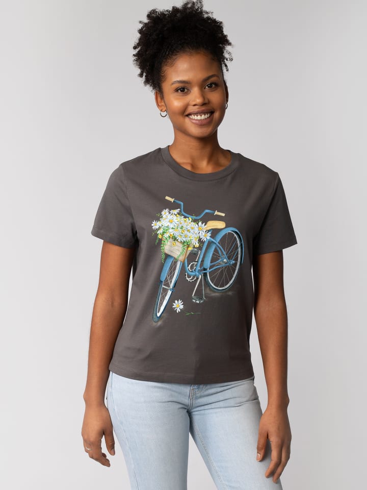 

Футболка синяя женская велосипед серого цвета wat Apparel, Синий, Футболка синяя женская велосипед серого цвета wat Apparel