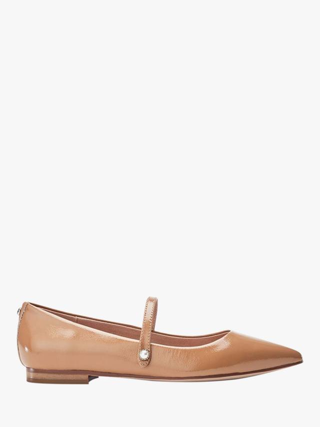 Туфли-лодочки mary jane ballerina из лакированной кожи в цветочек Moda in Pelle, цвет Nude