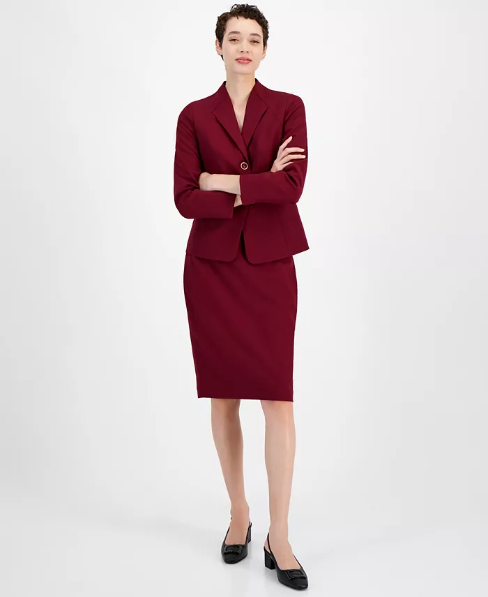 

Женский костюм с блейзером и юбкой-карандаш Regular & Petite Le Suit, красный