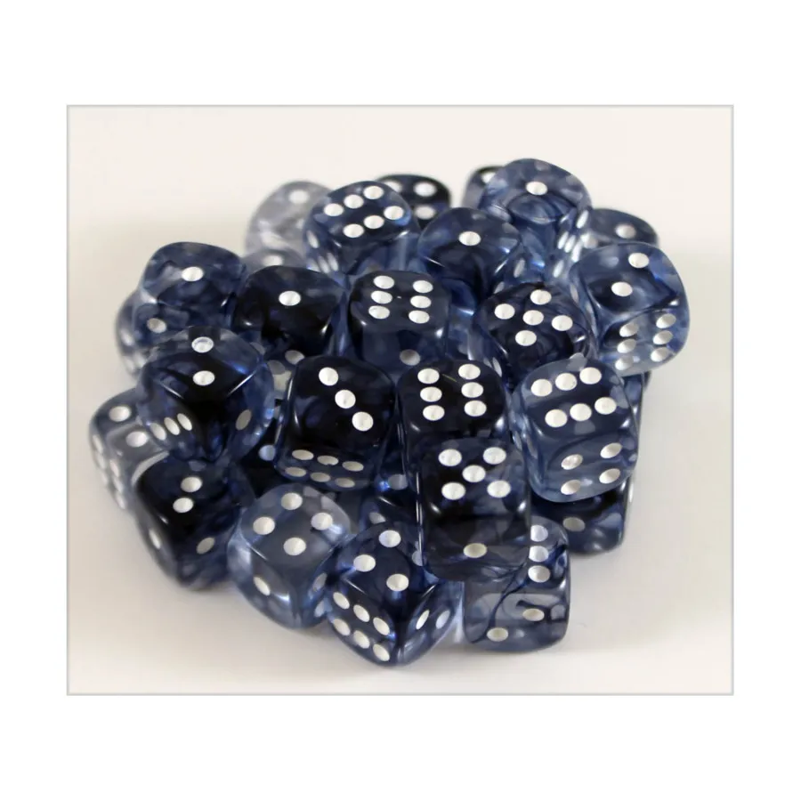 

d6 12 мм Черный с белым (36), Dice - Nebula (Chessex)