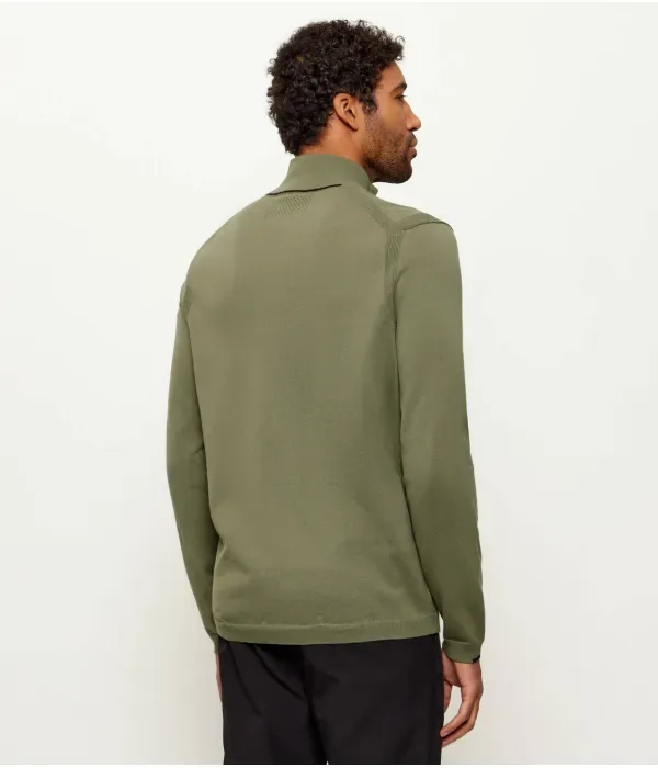 Свитер KN_Ever-X QZ regular fit Boss Green, зеленый — фото 3