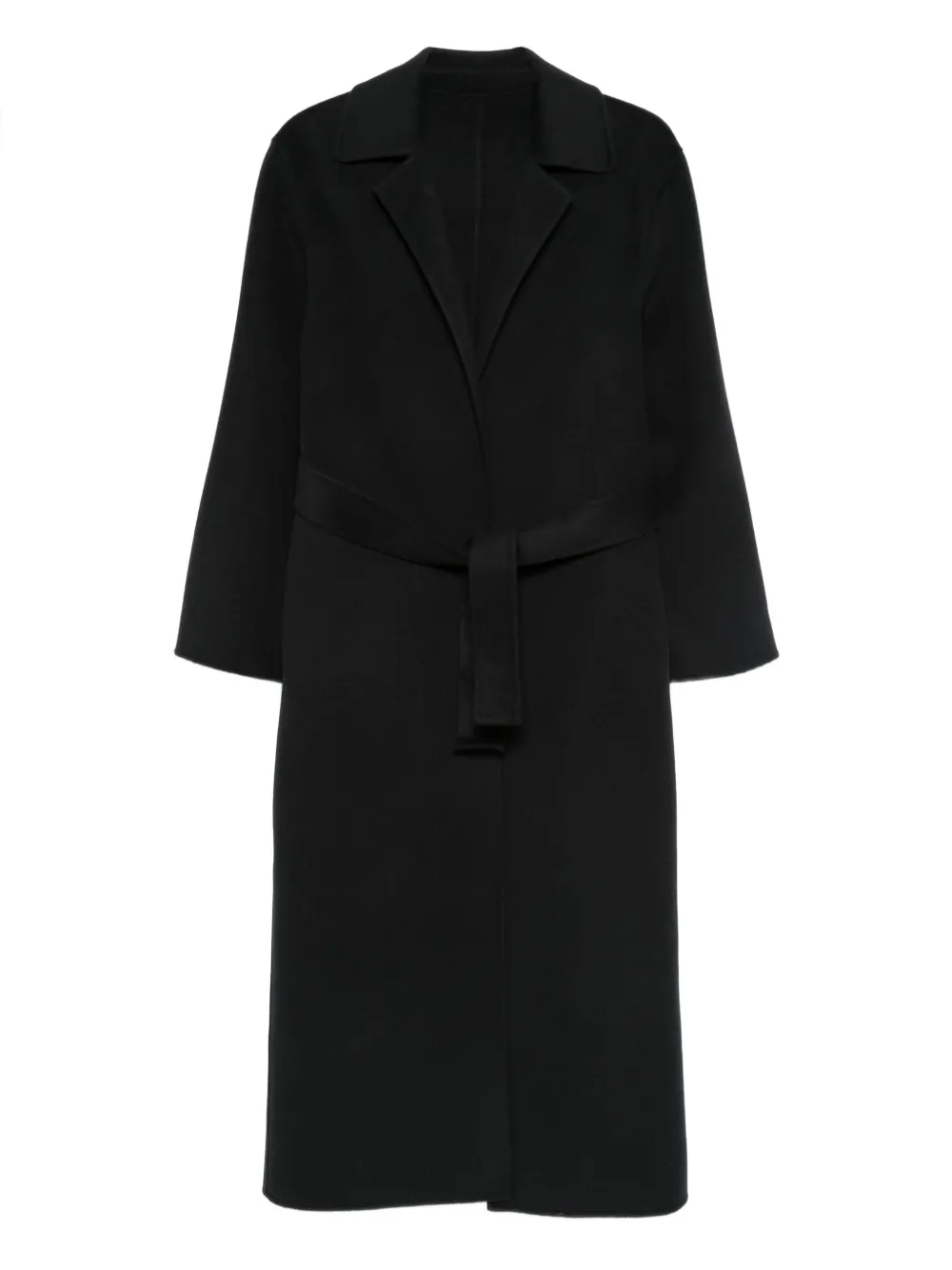 

Пальто с поясом Alberta Ferretti, черный