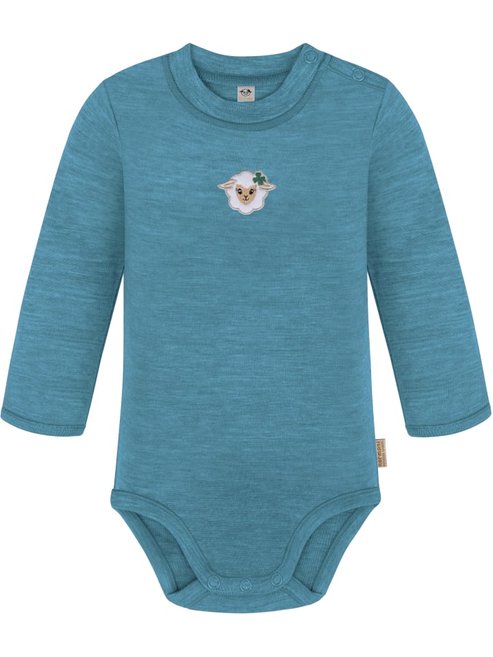 

Normani Outdoor Sports Детский боди с длинными рукавами из мериносовой шерсти, модель Tuai, синего цвета