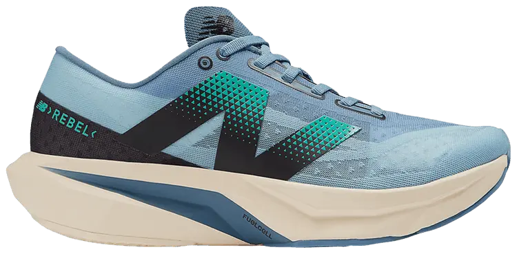 

Кроссовки New Balance FuelCell Rebel v4 2E Wide 'Heron Blue Chrome Blue', синий