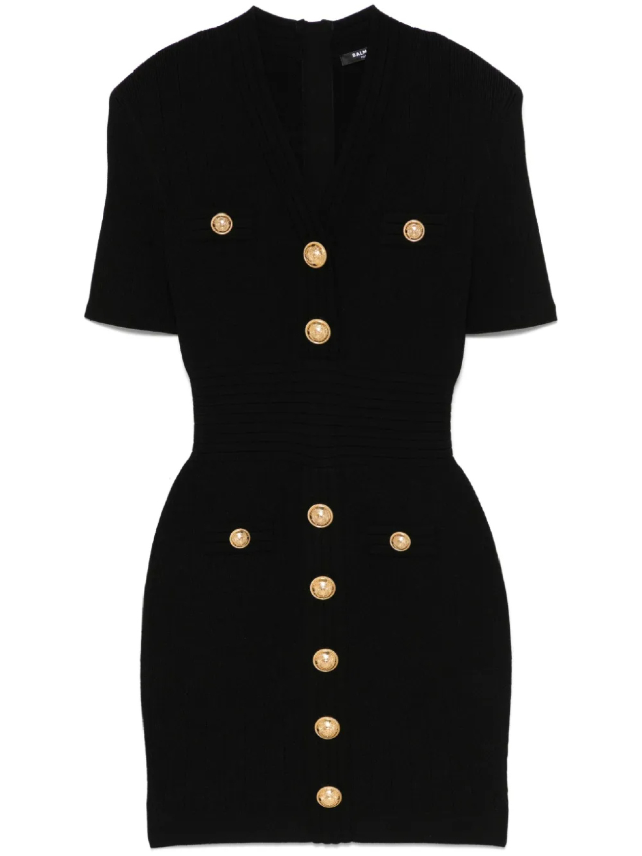 

Трикотажное платье мини Balmain, черный