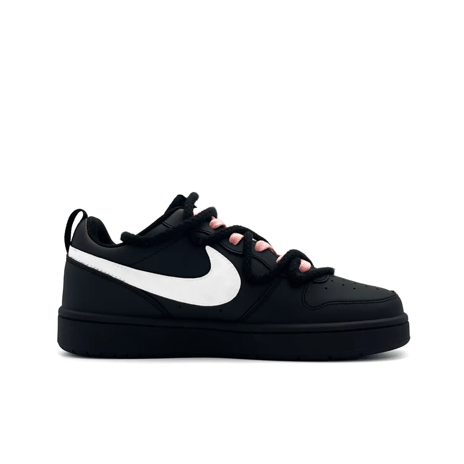 Nike Детские кроссовки для скейтбординга Court Borough 2 Sweetheart Big Explosion, устойчивые к истиранию, низкие, розовые, для подростков — фото 2