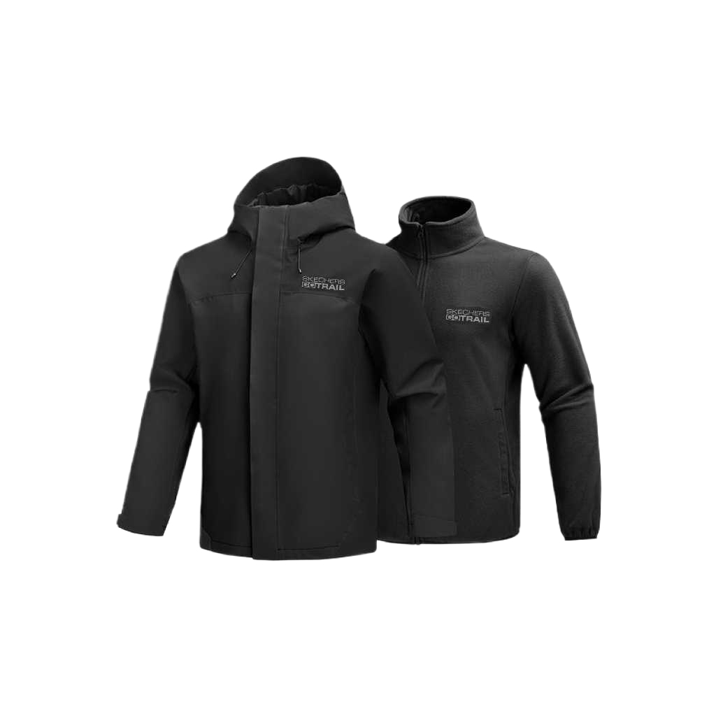 

Горная и дикая серия на открытом воздухе куртка ветровка мужская waterproof, windproof, breathable, thermal Skechers, черный