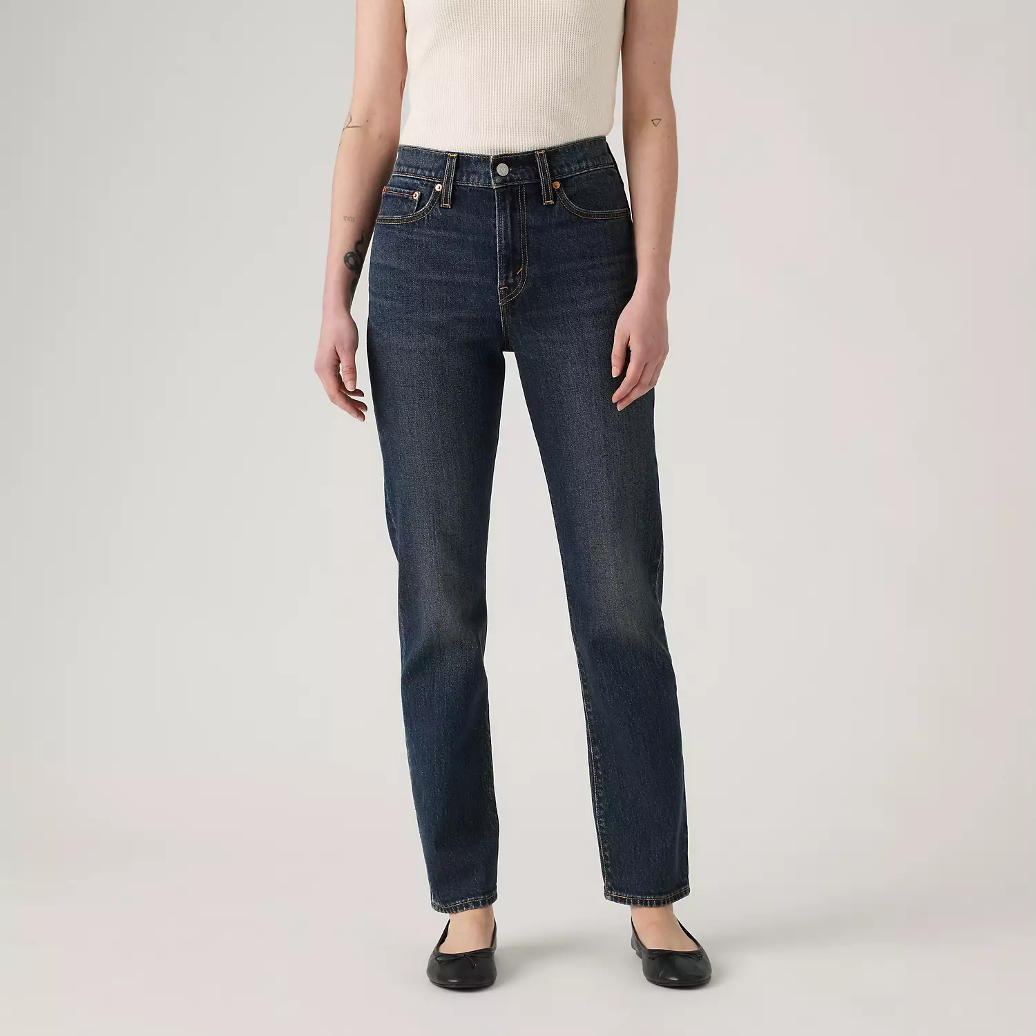Женские джинсы Wedgie Slim Fit Levi's, цвет Parallel Life - Dark Wash — фото 2