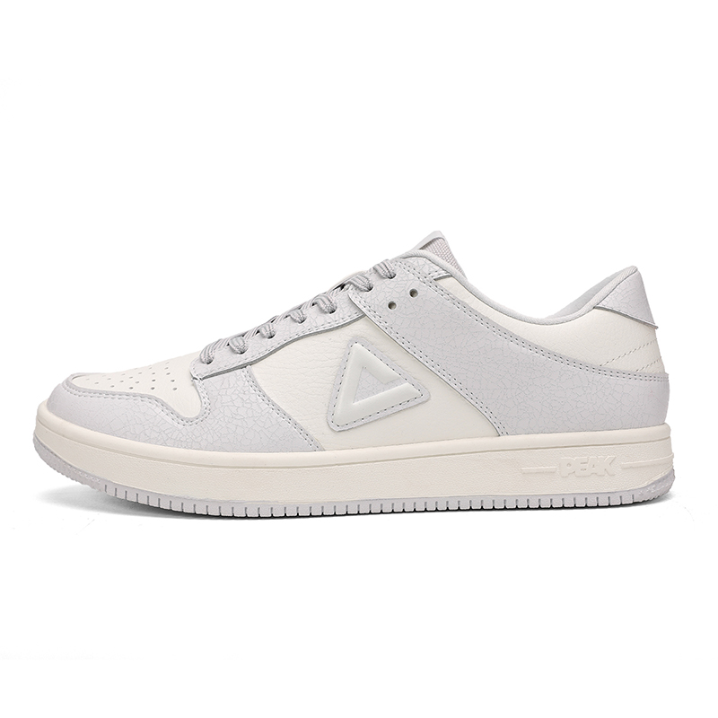 

PEAK Кроссовки Slip-Resistant Cushioning Wear-Resistant Low-Top Skateboard Shoes Men's Pale Gray Rice White