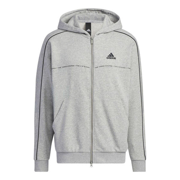 

Толстовка Adidas 3-stripes hoodie 'Grey', серый