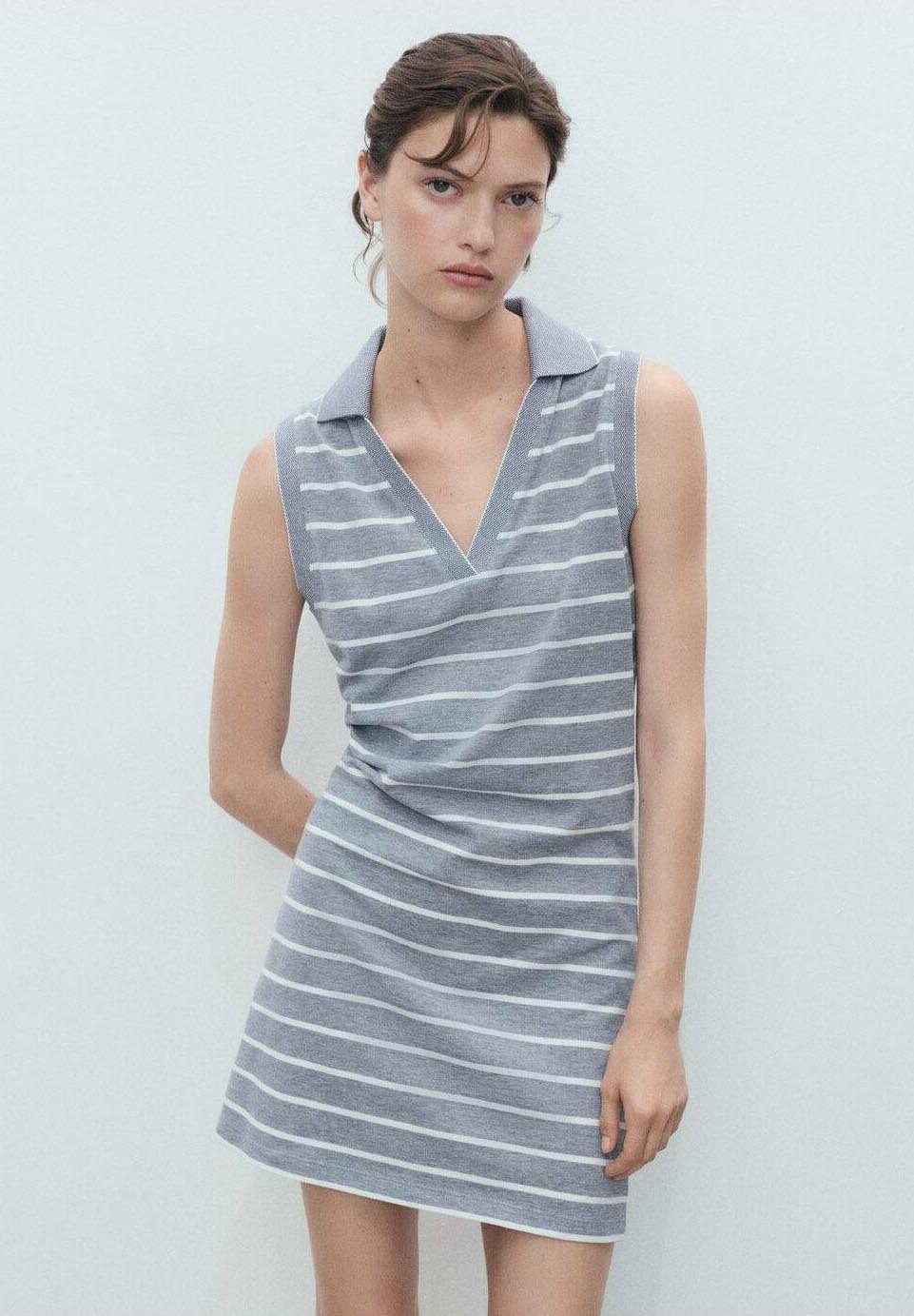 

Платье из джерси SHORT STYLE Mango, синий