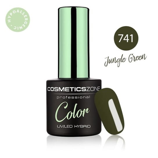 

Гипоаллергенный гибридный лак для ногтей, Jungle Green 741, 7мл Cosmetics Zone