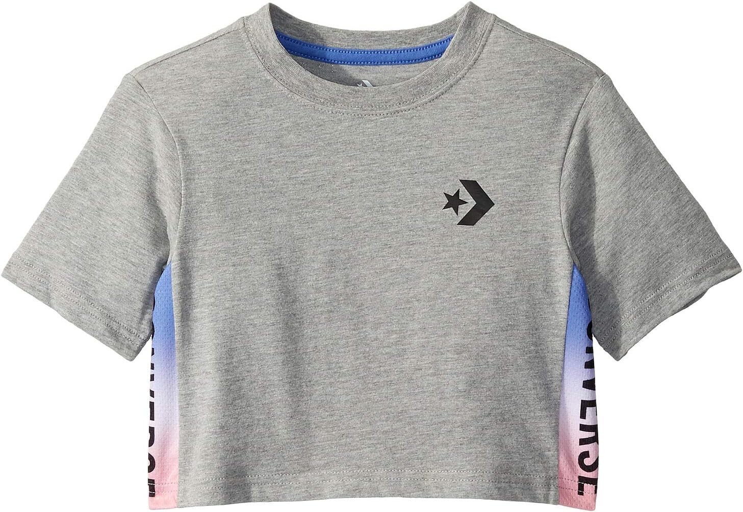 

Футболка Converse Short Sleeve Gradient Logo Trim T-Shirt, цвет Dark Grey Heather