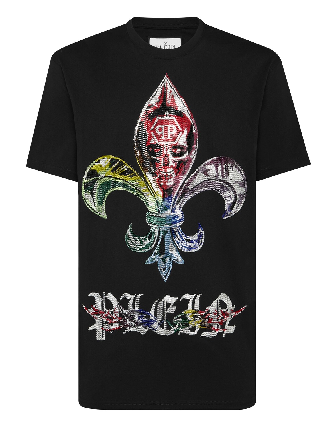 

Футболка с круглым вырезом SS Хром Philipp Plein, цвет Black / Multicolored