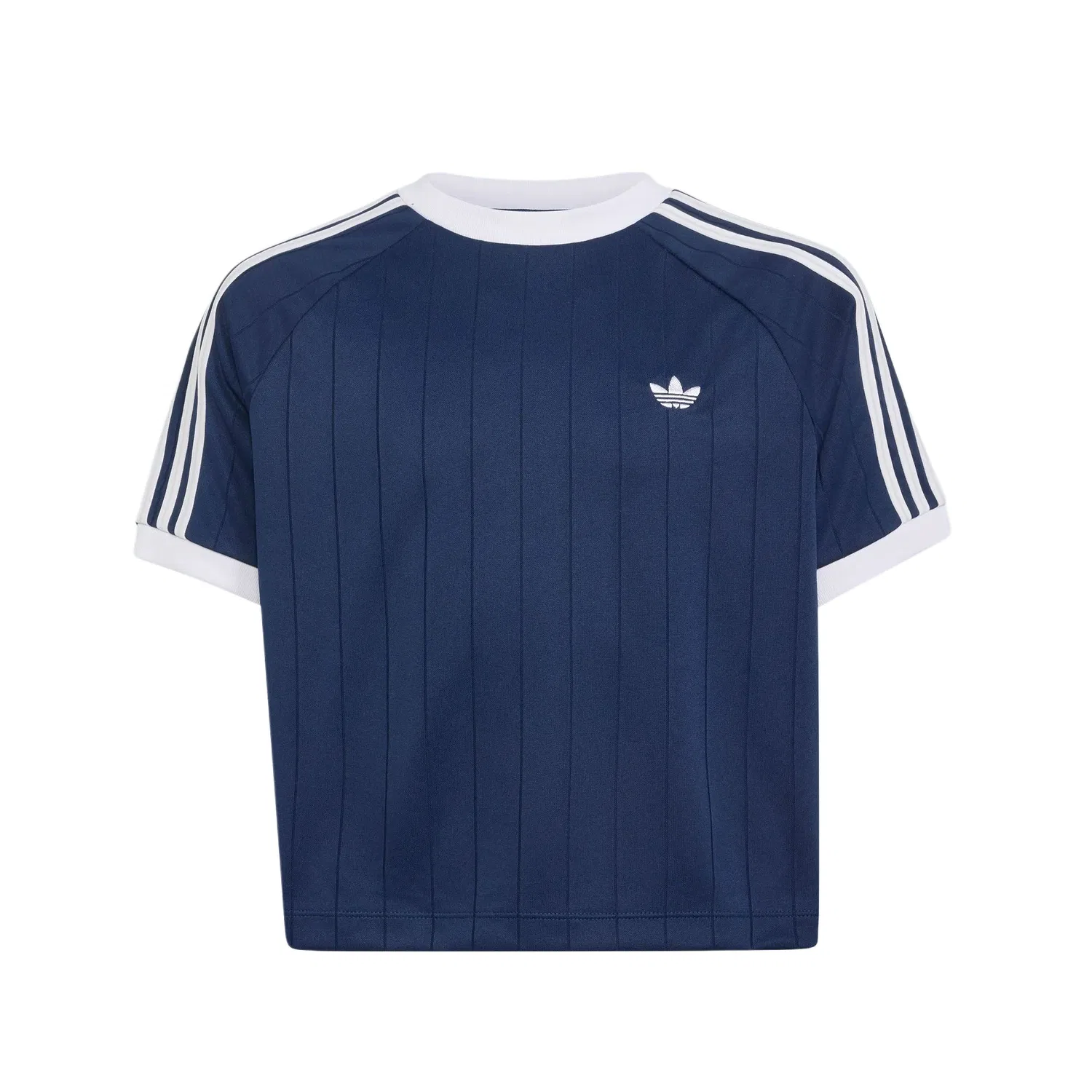 Футболка Adidas Originals Kids с круглым вырезом темно-синяя