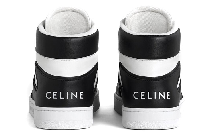 Кеды мужские Celine с высоким верхом, черный / белый — фото 4