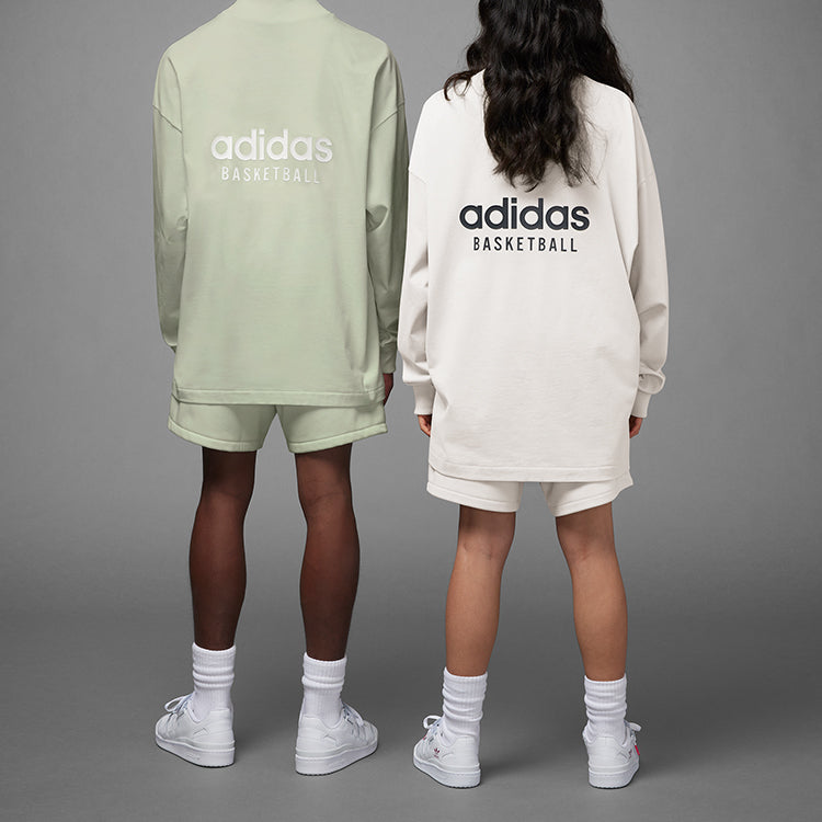 Футболка adidas Basketball Long Sleeve Tee 'Green' IA3422, зеленый — фото 4