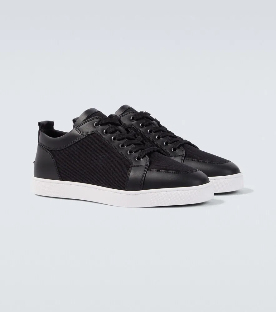 Кроссовки Rantulow из саржи с кожаной отделкой Christian Louboutin, черный