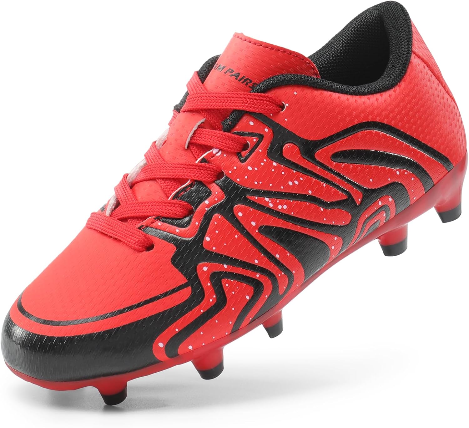 

Бутсы DREAM PAIRS для мальчиков и девочек, футбольная обувь для молодежи на твердой подошве, бейсбольные бутсы, спортивная обувь для тренировок на открытом воздухе, футбольные кроссовки для маленьких и больших детей, черный/красный