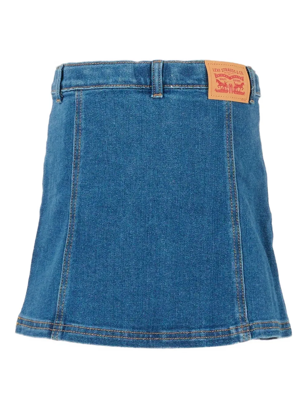 Джинсовая юбка на пуговицах спереди Levi's Kids, синий — фото 2