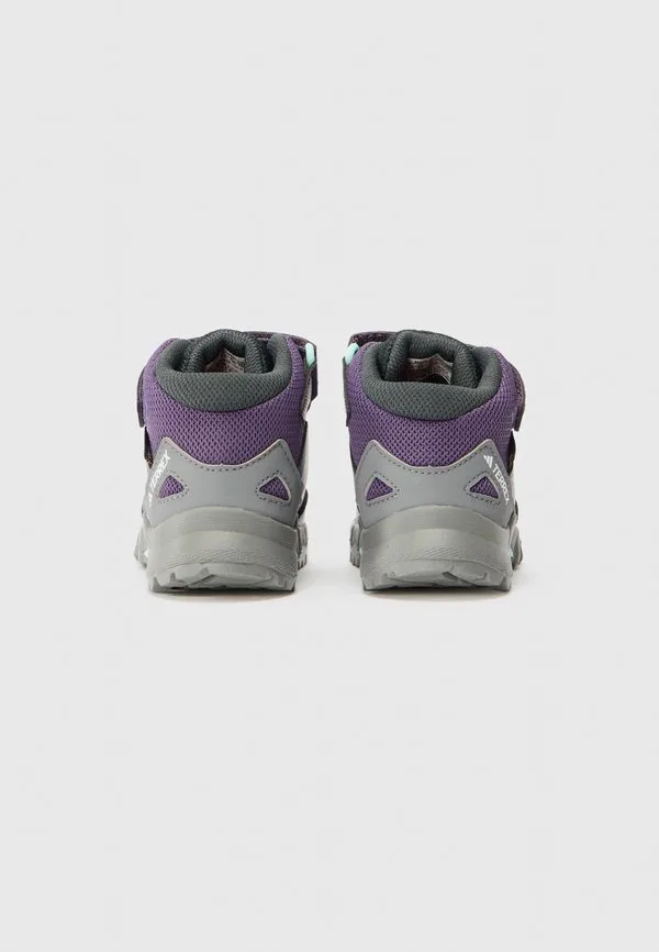 Унисекс прогулочные кроссовки skychaser средней высоты Adidas Terrex, Aurora Plum/Glory Grey/Semi Flash Aqua — фото 3