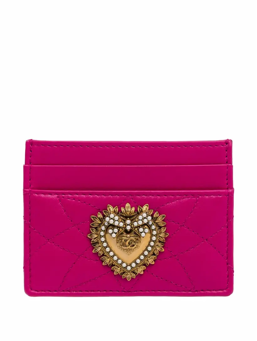 

Кожаная визитница Devotion Dolce&Gabbana, розовый