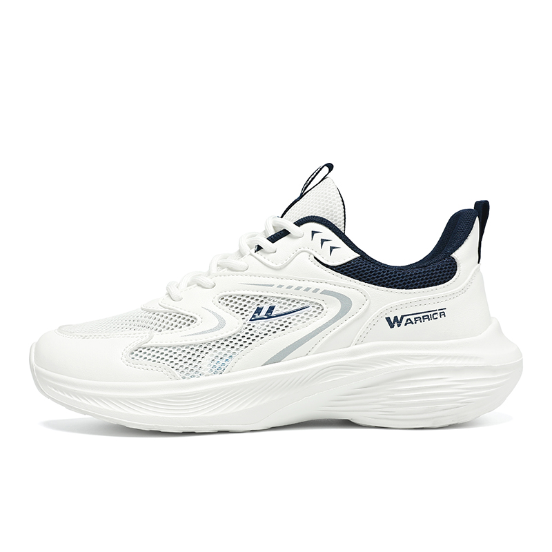 

Износостойкие и легкие низкие кроссовки для бега для мужчин WARRIOR, White Gray Blue