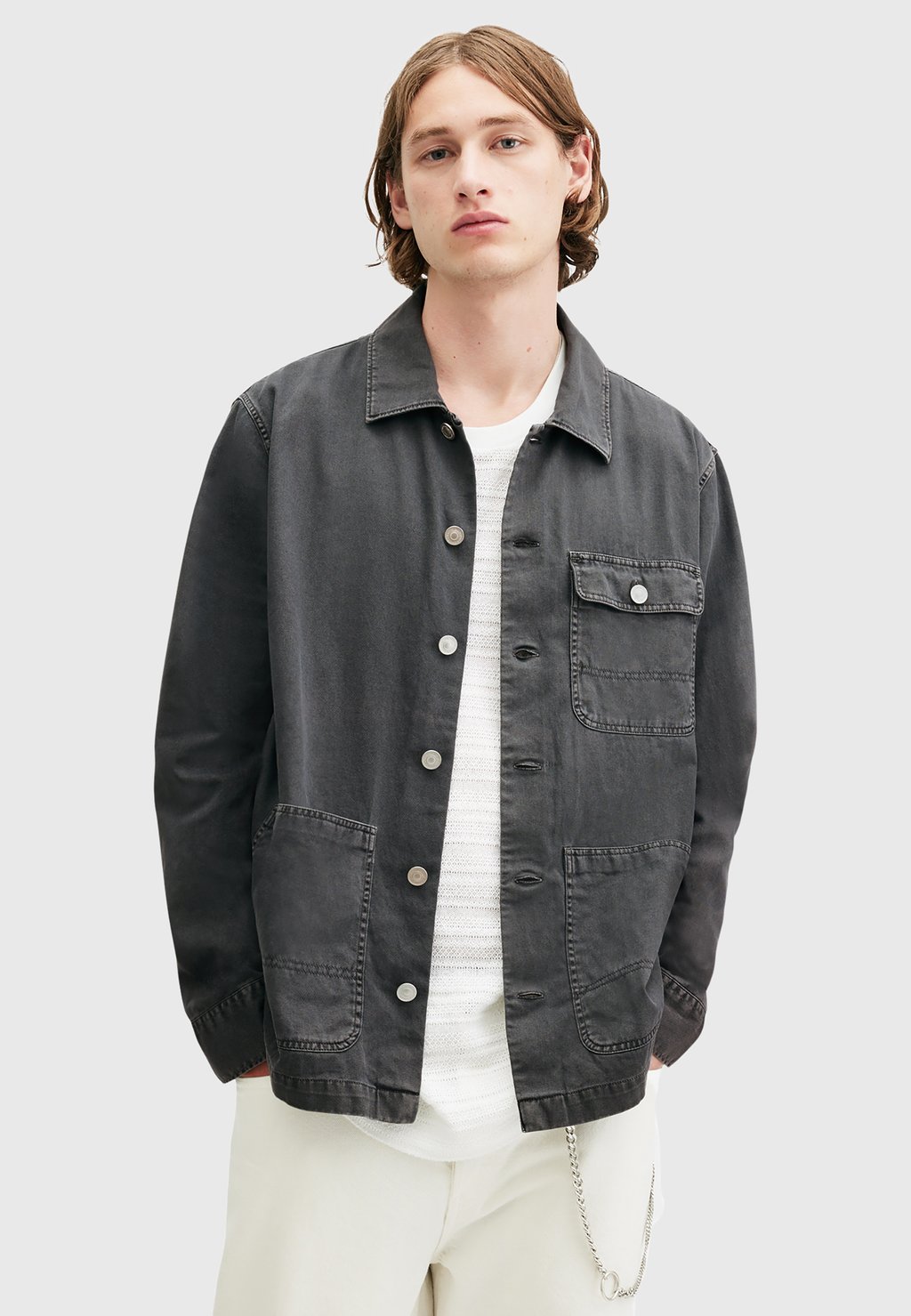 

Джинсовая куртка AllSaints, черный
