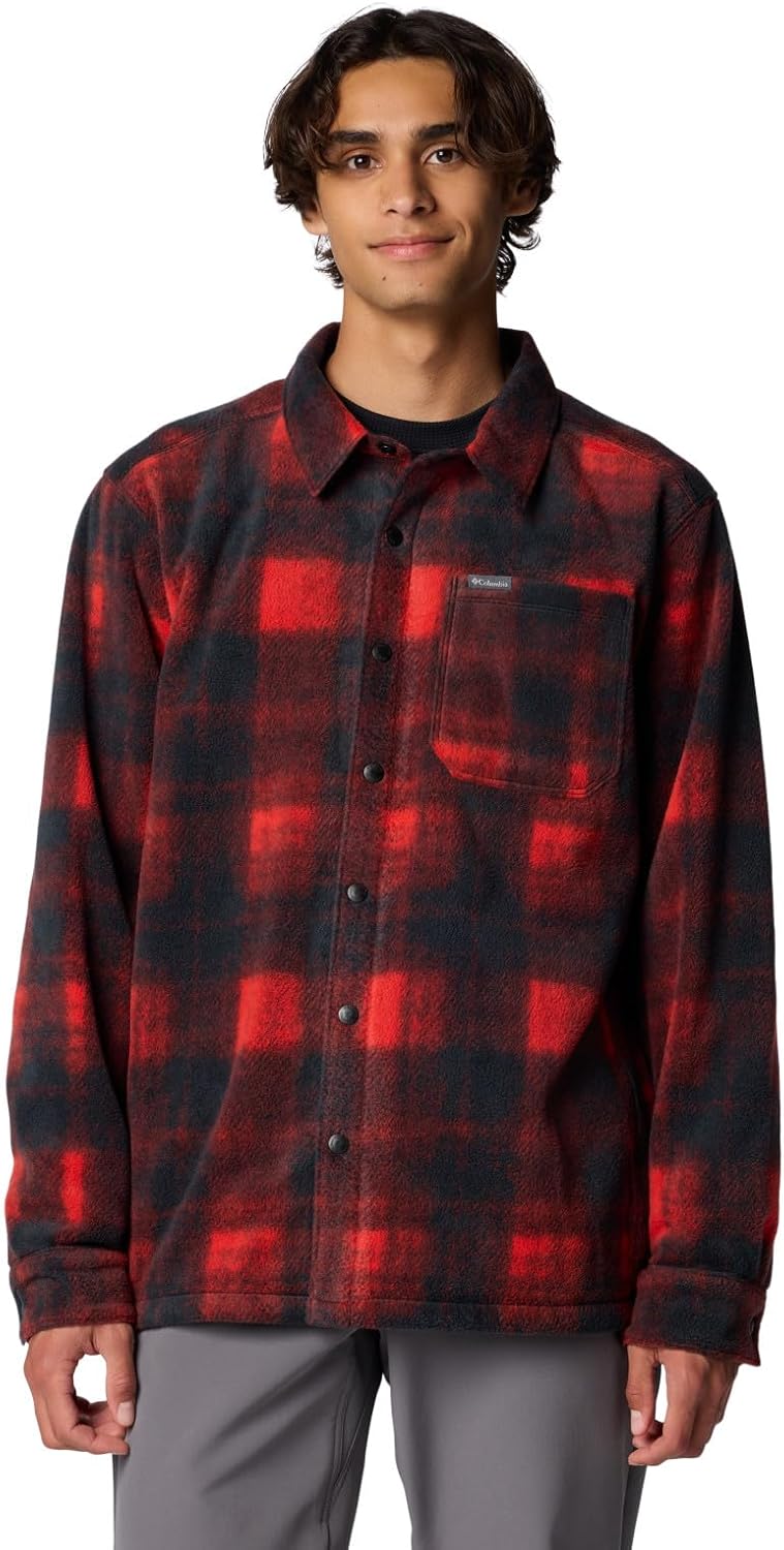 

Columbia мужская куртка-рубашка Steens Mountain Printed Shirt Jacket II, Sail Red Omblur