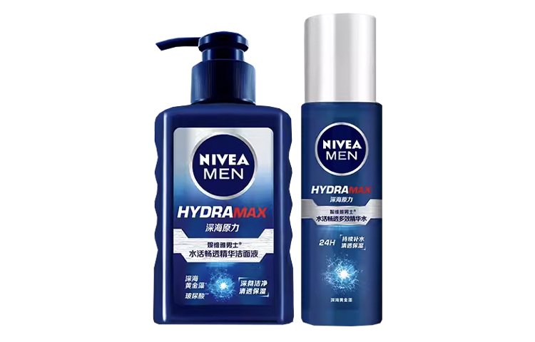 Набор для ухода за кожей лица NIVEA Men Hydra Max: гель для умывания + увлажняющая эссенция, 150 мл + 150 мл — фото 2