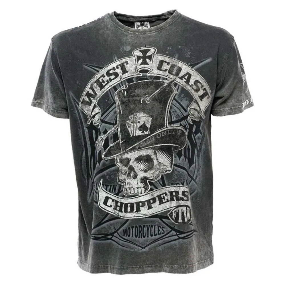 

Футболка с коротким рукавом West Coast Choppers Cash Only, серый