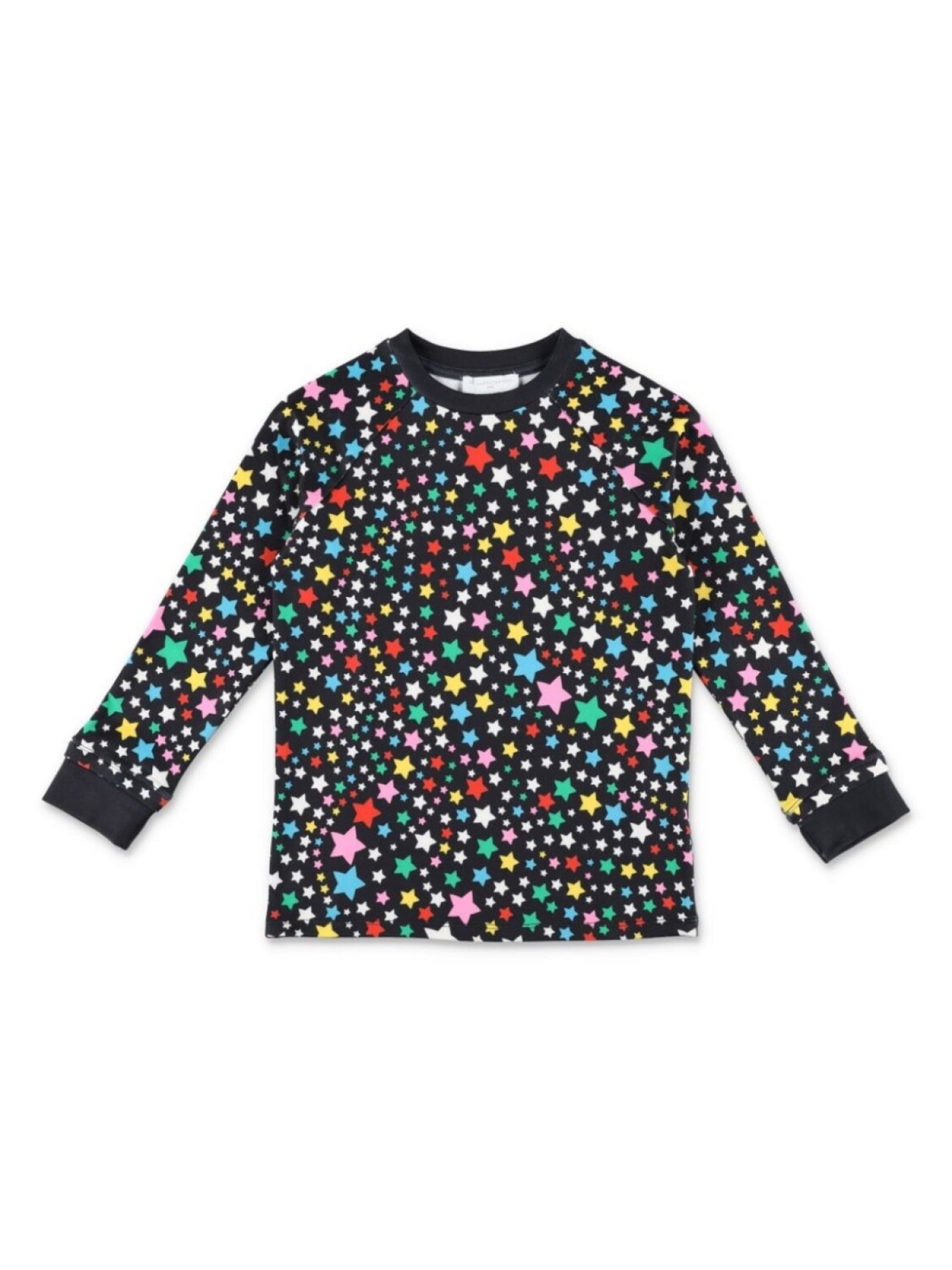 

Stella McCartney Kids футболка с длинными рукавами и узором «звезды», черный