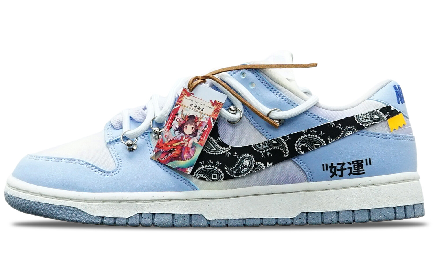 

Кроссовки Nike Dunk Skateboarding Shoes Women's Low-top Blue/white, черный
