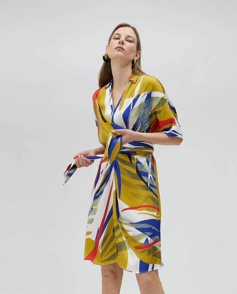 

Короткое платье с французским рукавом Lola Casademunt, мультиколор