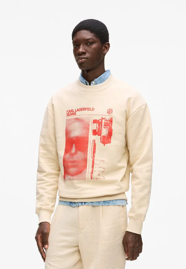 

Толстовка с принтом Karl Lagerfeld Jeans, Whitecap Grey, Белый, Толстовка с принтом Karl Lagerfeld Jeans, Whitecap Grey