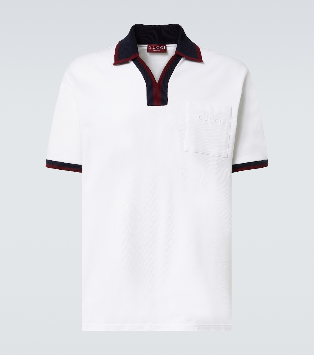 

Хлопковая пике-поло Gucci, White/Mix