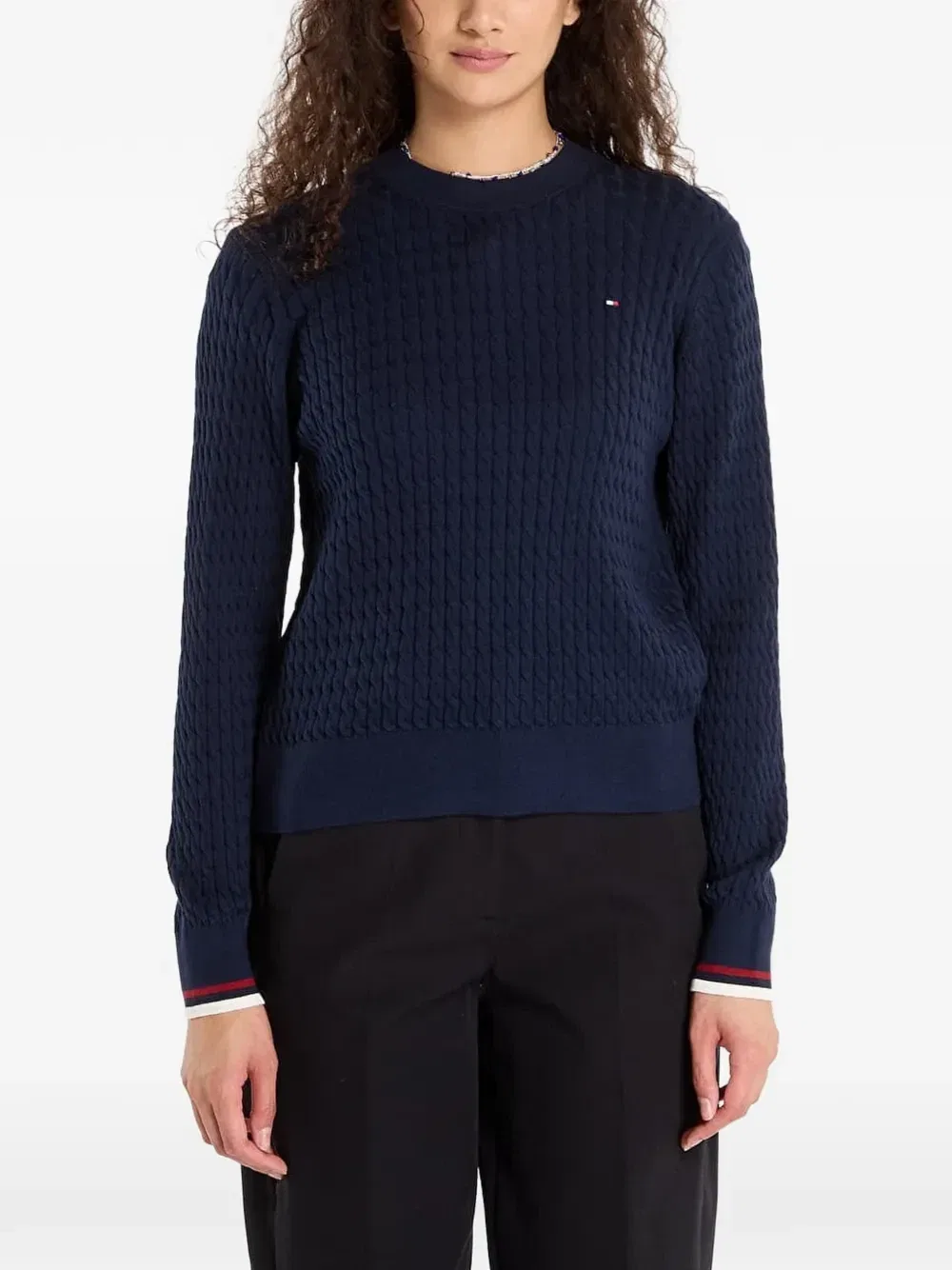 Джемпер фактурной вязки Tommy Hilfiger, синий