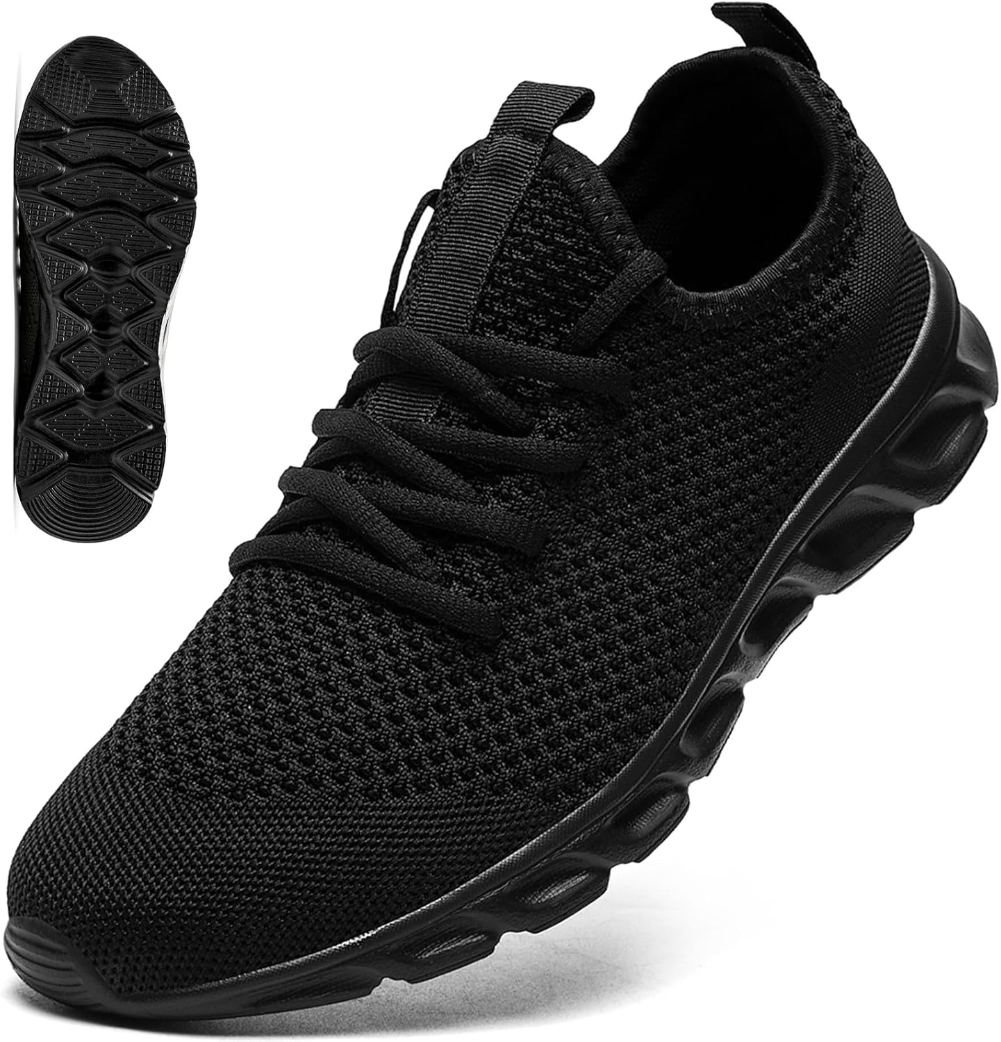 

Мужские беговые кроссовки ZGPWZWL, модные сникерсы для прогулок, тенниса и спортзала, легкие и удобные, без шнурков, черный