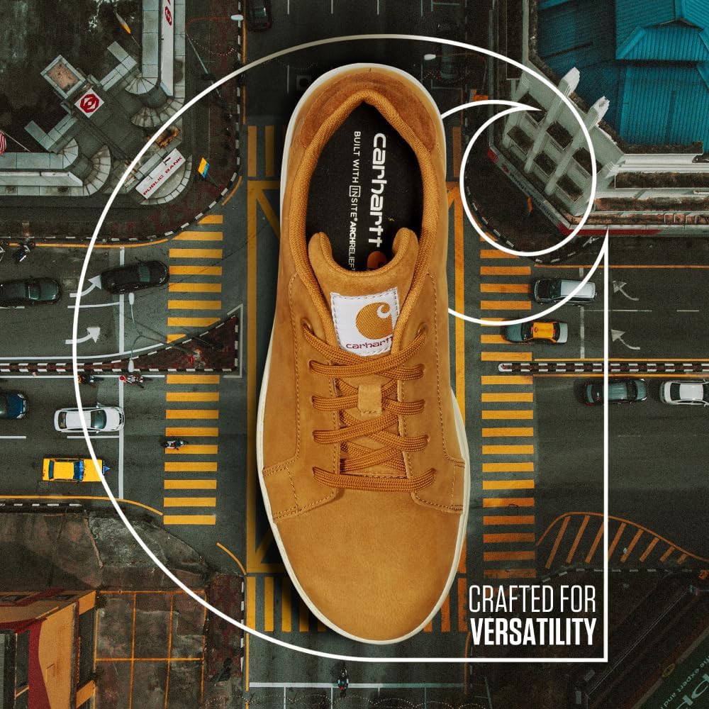 Carhartt мужские кожаные кроссовки Detroit Nano Toe, Brown — фото 2