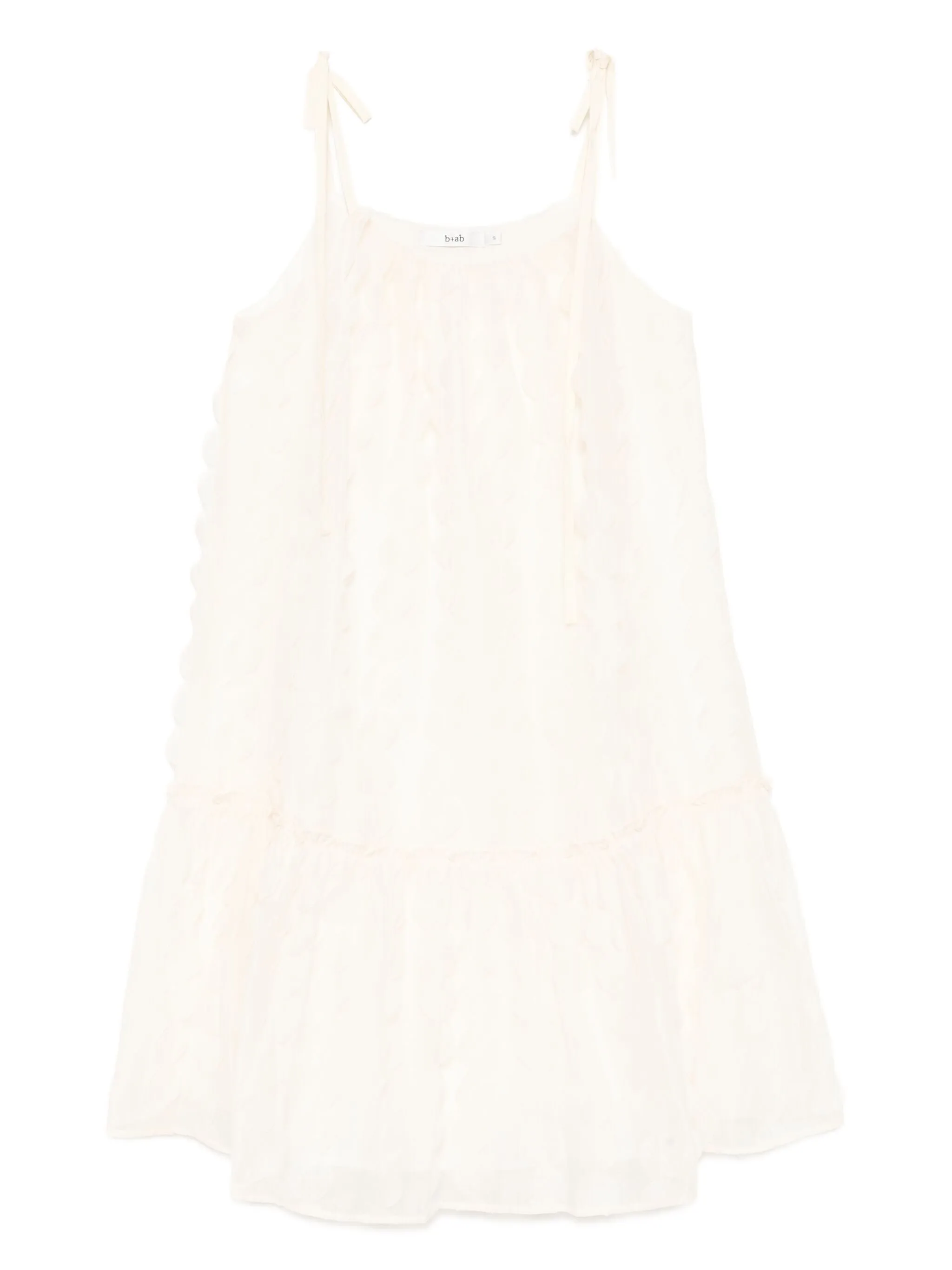 

Фактурное платье на бретелях B+Ab, кремовый