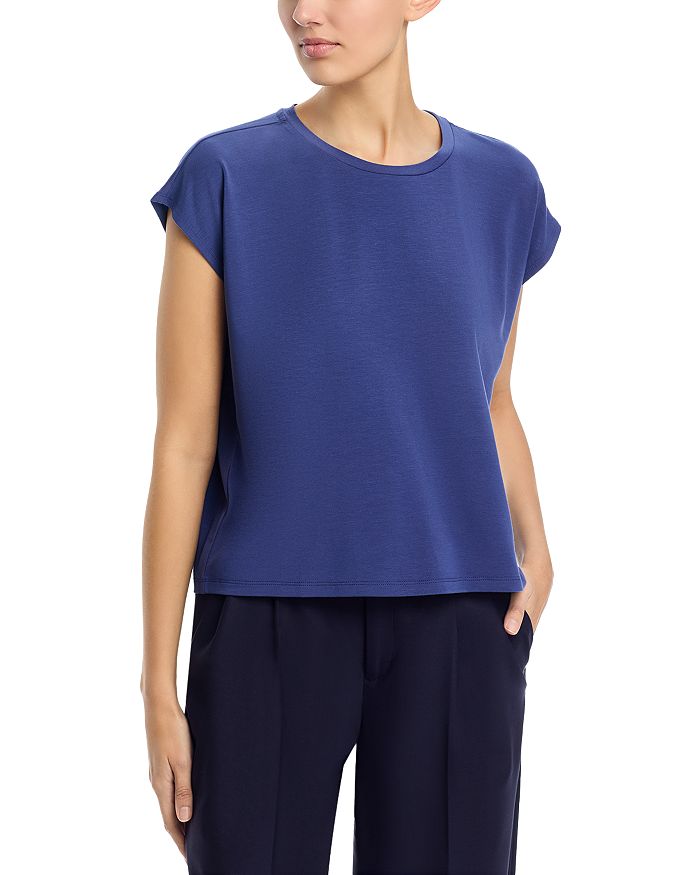

Футболка свободного кроя из тонкого эластичного джерси Eileen Fisher, синий