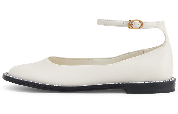 Туфли Мэри Джейн женские розовые/белые Charles&Keith