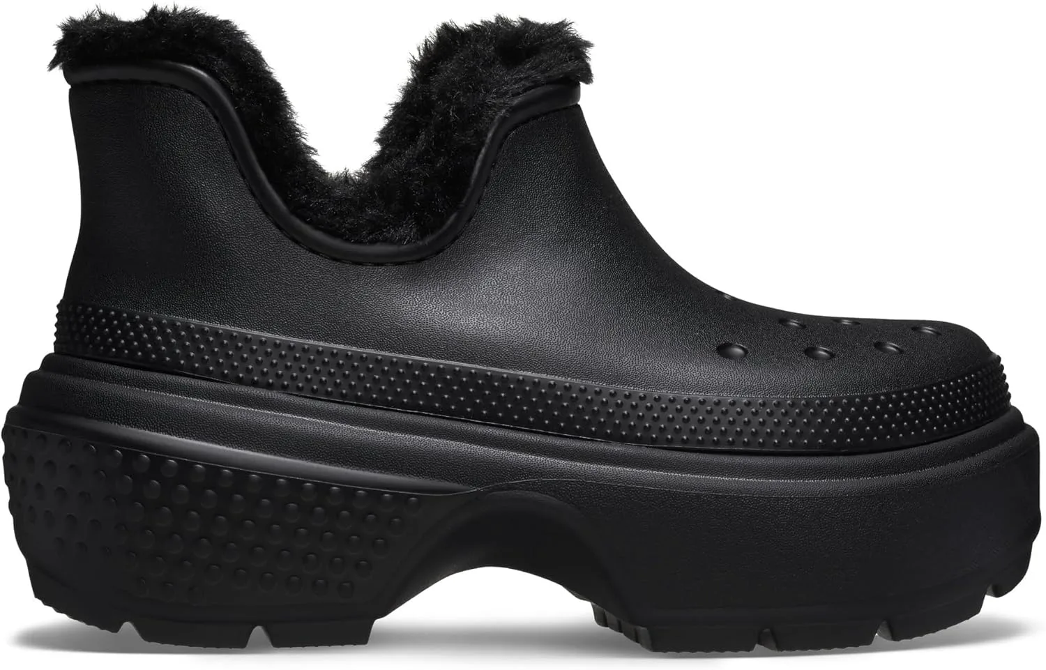 Унисекс-сапоги Crocs Stomp Lined Shorty, черный
