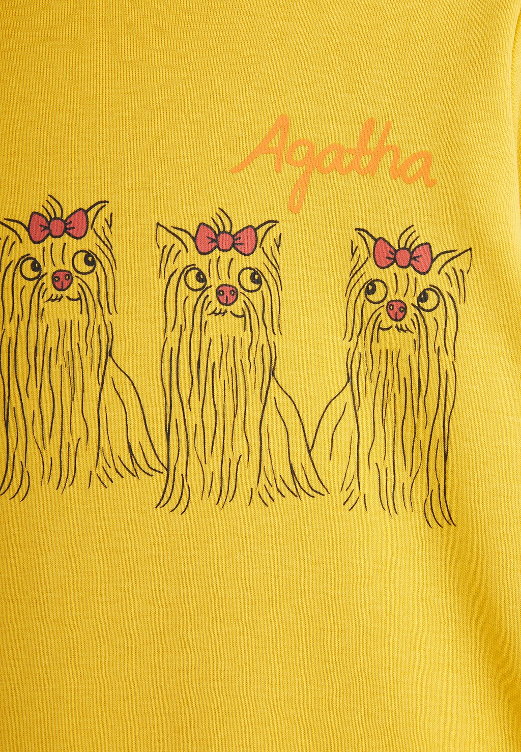 

Топ с длинными рукавами AGATHA DOGS TEE UNISEX Mini Rodini, желтый