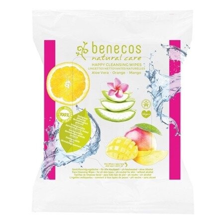 

Benecos, салфетки очищающие для лица, 25 шт