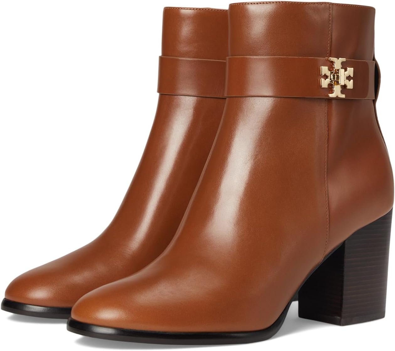 Ботинки Tory Burch Turnlock Heeled Ankle Boot 80mm, цвет Sierra Cognac