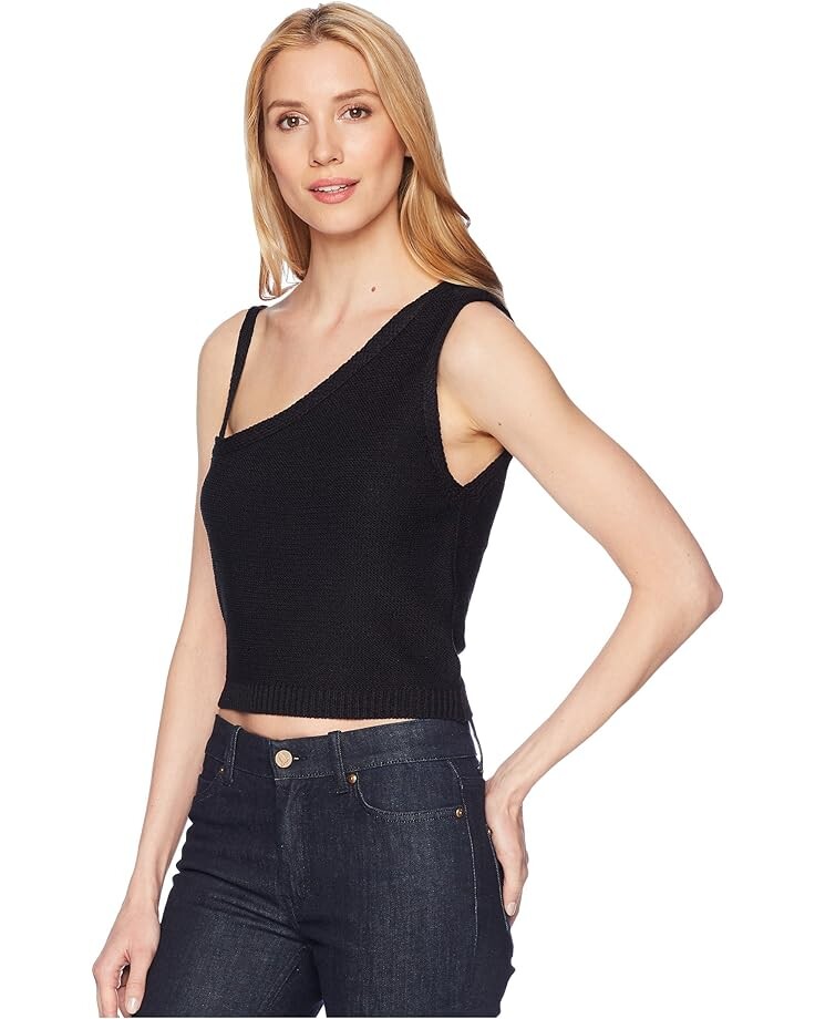 

Свитер Steve Madden Esmeralda One Shoulder Cropped Sweater, черный