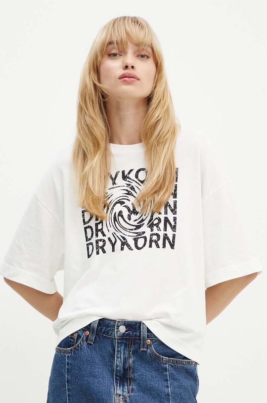 

Хлопковая футболка Drykorn, бежевый