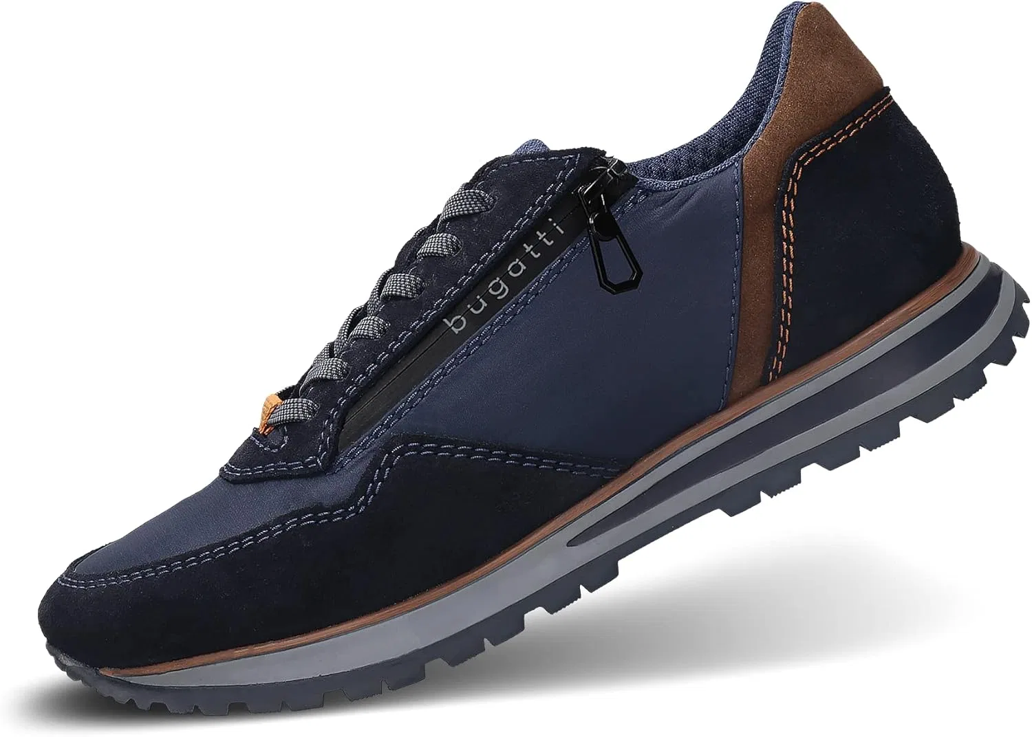 Кроссовки bugatti Lace-Up Cognac, 43, Dark Blue Dark Blue