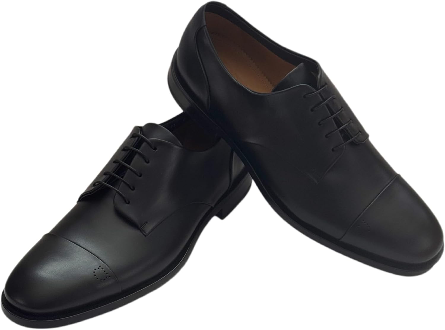 Мужские классические туфли Salvatore Ferragamo Gavino (D/Medium) с черным носком из кожи, дерби оксфорд, формальные и повседневные — фото 3